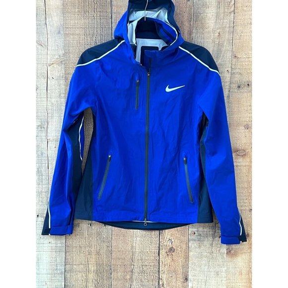 Nike Jackets & Blazers - NIKE HyperShield Light Lightweight Full Zip Running Jacket Blue NWOT Women's S